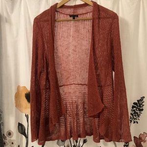 Eileen Fisher Rose Red Open Cardigan | Size S